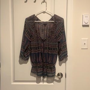 Purple and blue blouse from American eagle